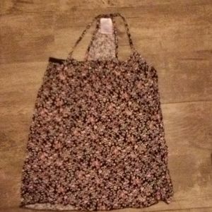 Summer floral black pink and white size medium